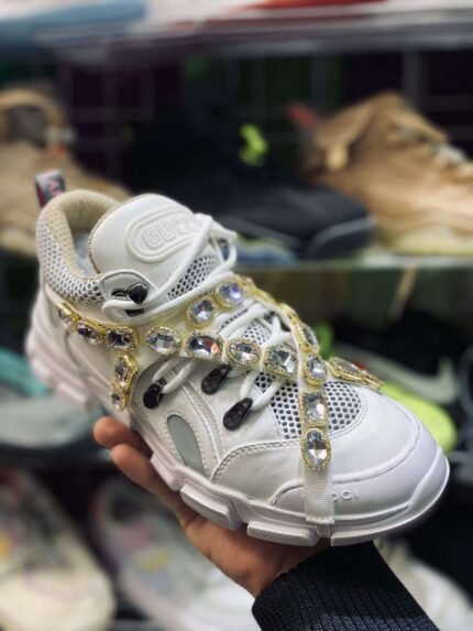 Gucci Flashtrek SEGA White Removable Crystal