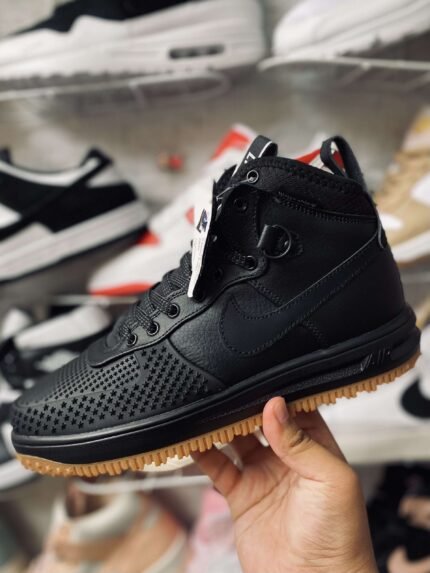 Nike Force One High Lunar Black Piel