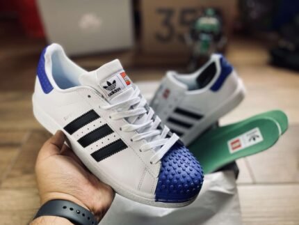Adidas Superstar White Lego Blue