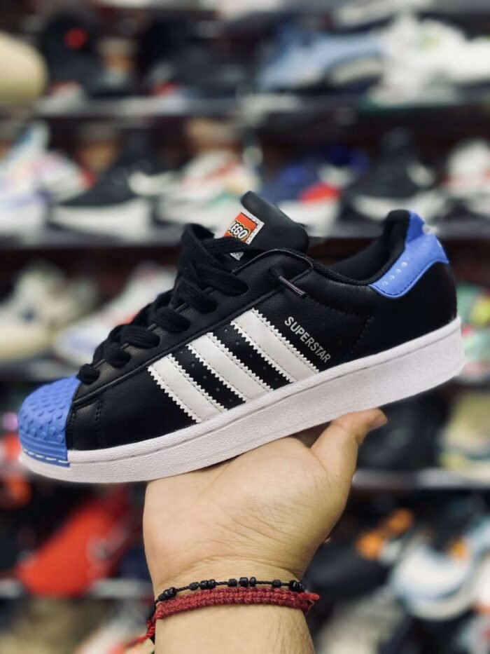 Adidas Superstar Black Lego Blue